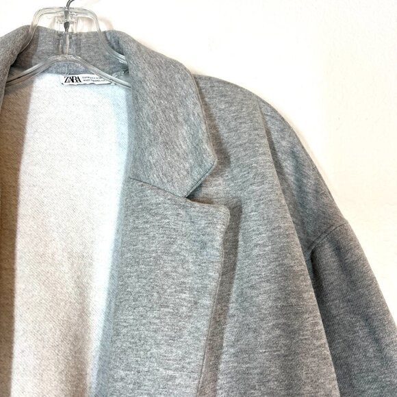 Zara Gray Jacket Long Medium - Picture 6 of 9